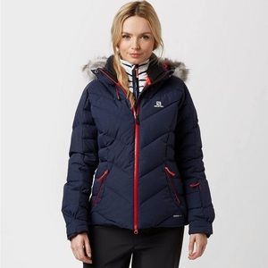 Salomon Ice town Down Wisteria Navy Ski Jacket